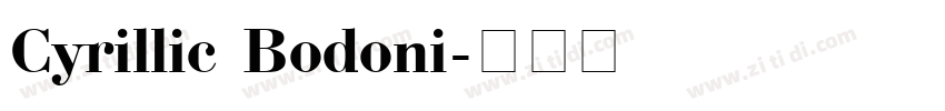 Cyrillic Bodoni字体转换